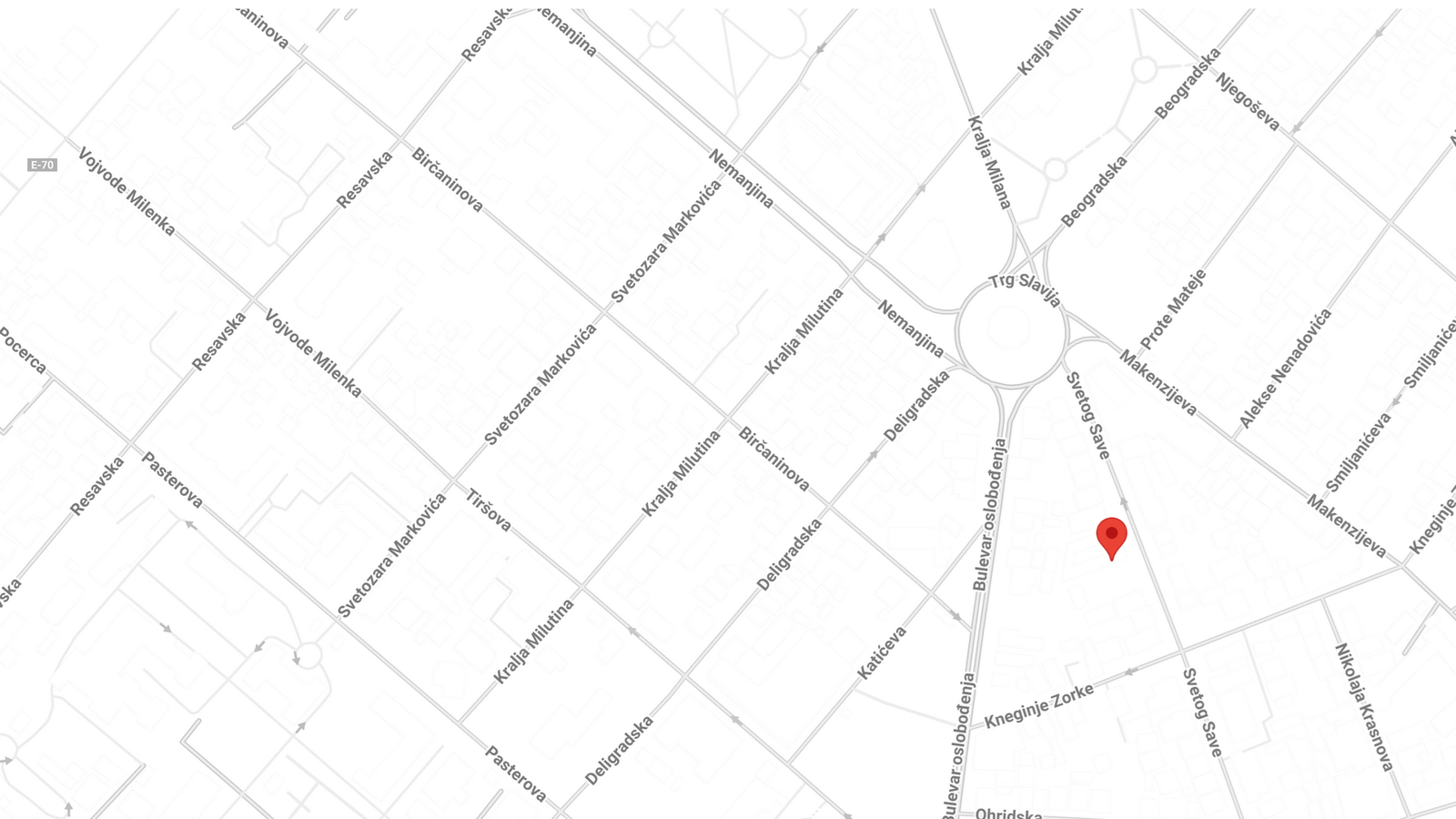 Svetog Save 14 - mapa